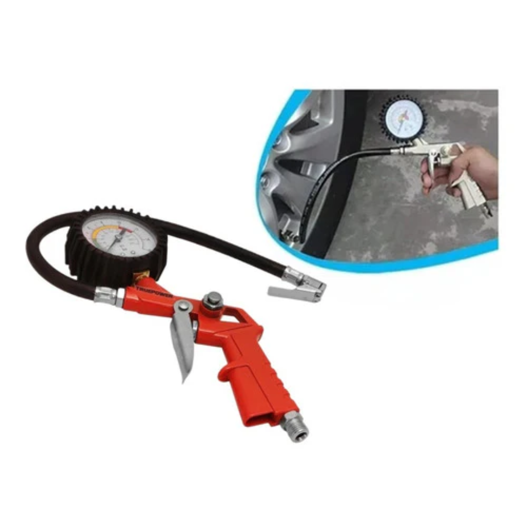 Pistola Para Inflar Y Calibrar Neumaticos Con Manometro
