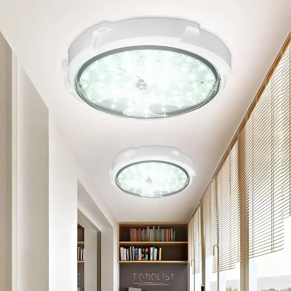 Lampara Plafon Redonda De Techo Solar 100w Blanco Frio