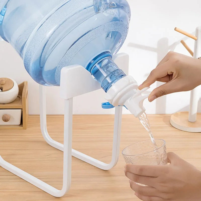 Dispensador De Agua Portátil Con Estante Para Galón Negro