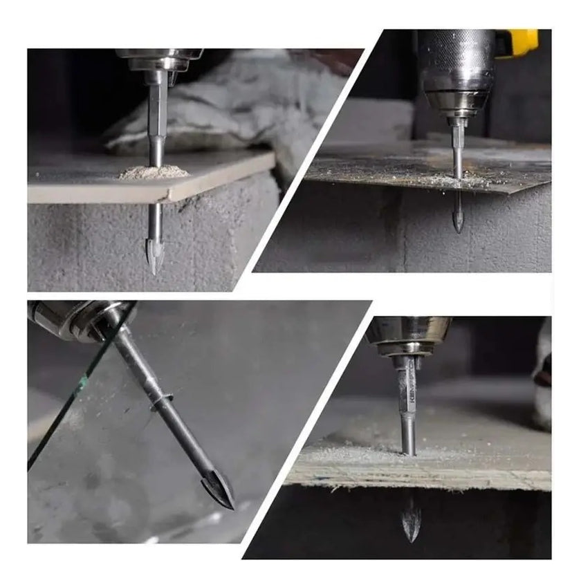 Set Brocas Doble Punta Flecha Hexagonal Cerámica 5-6-8-10-12