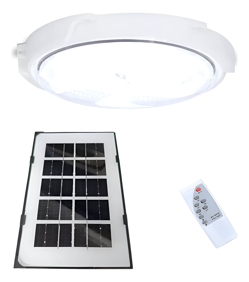 Lampara Plafon Redonda De Techo Solar 100w Blanco Frio