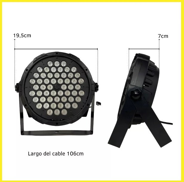 Proyector Parled 54 Rgb Luces Iluminación Dj Fiestas Full
