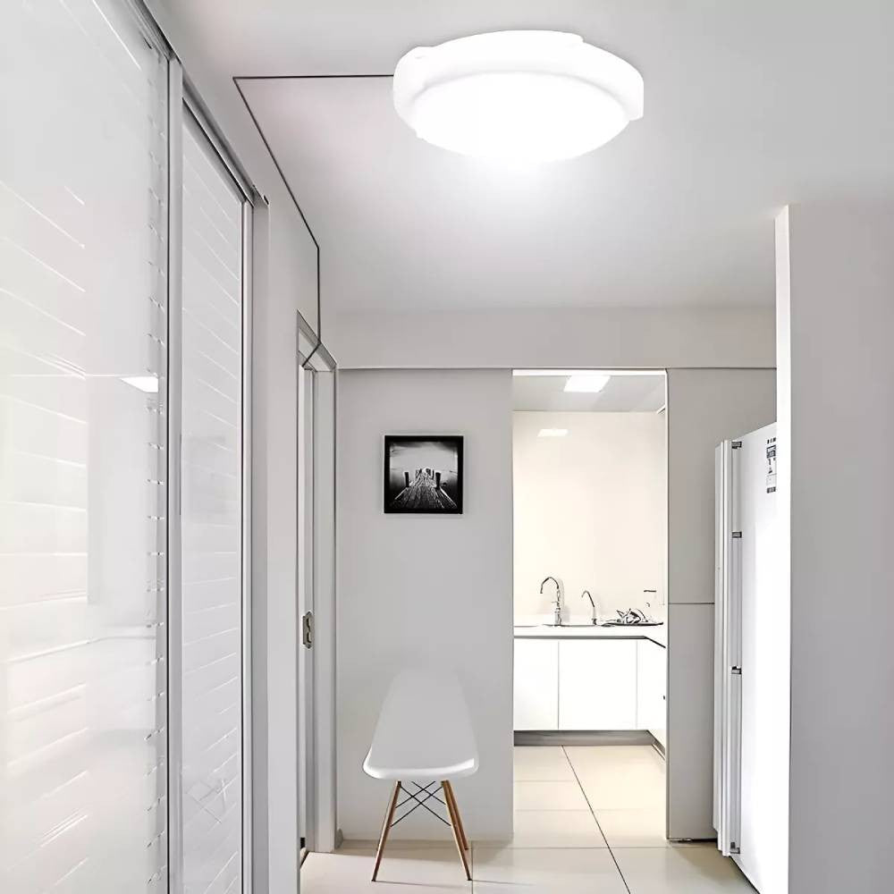 Lampara Plafon Redonda De Techo Solar 200w Blanco Frio