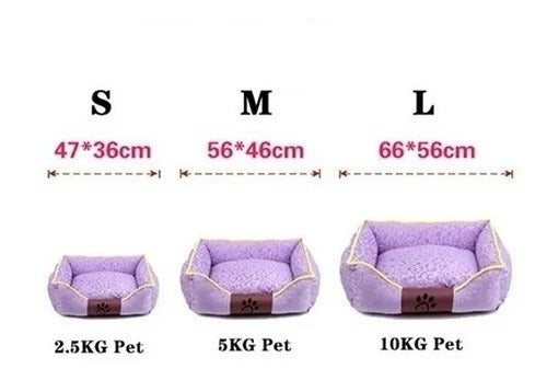 Cama Mascota Ultrasuave Gato Perro 56x46 Cm Colchon /g003