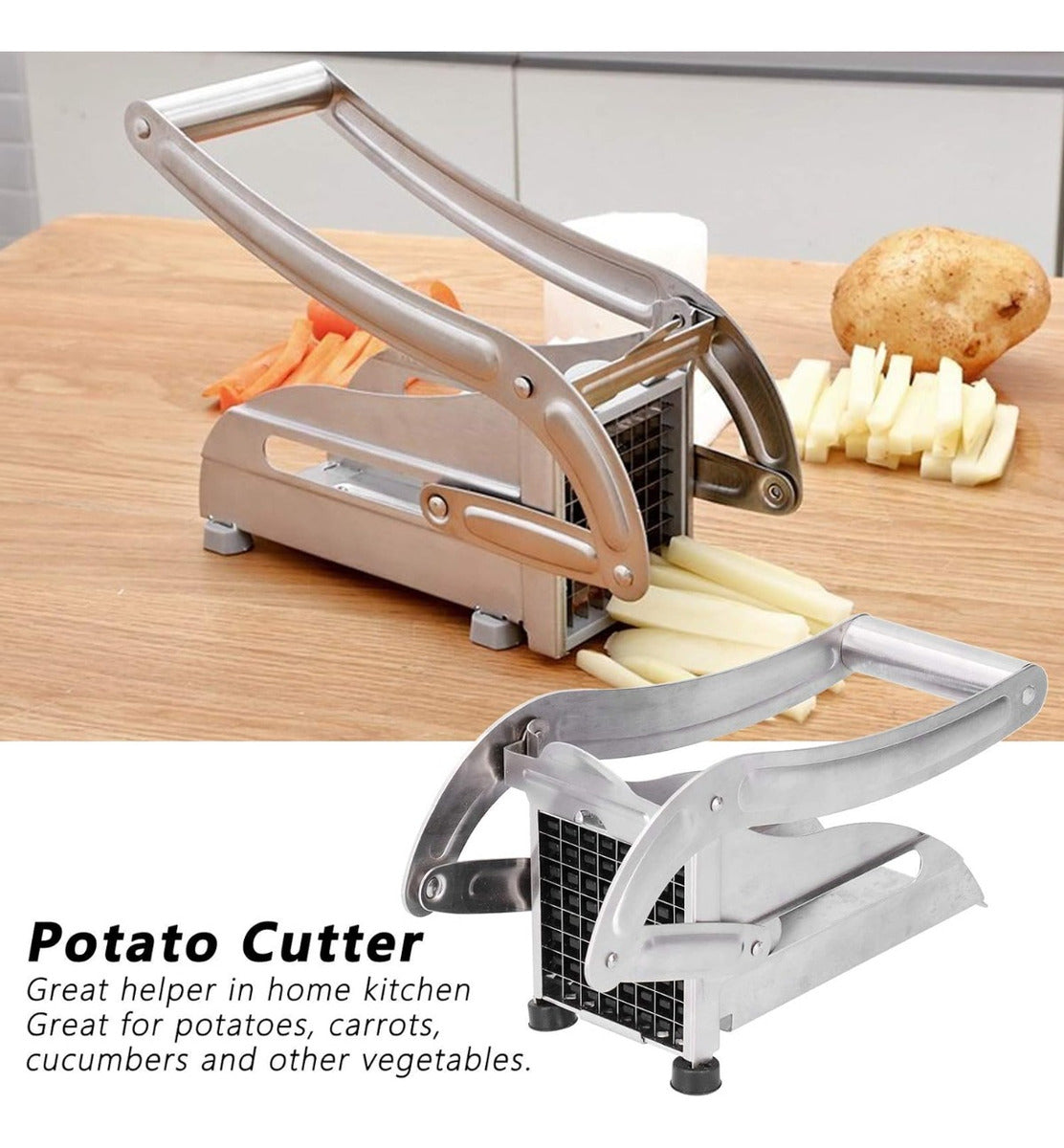 Maquina Cortadora De Papas Fritas Acero Inoxidable