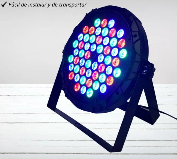 Proyector Parled 54 Rgb Luces Iluminación Dj Fiestas Full