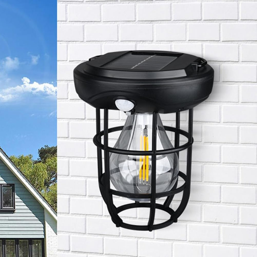 Foco Farol Led Solares Jardin O Para Pared Con Sensor Calida