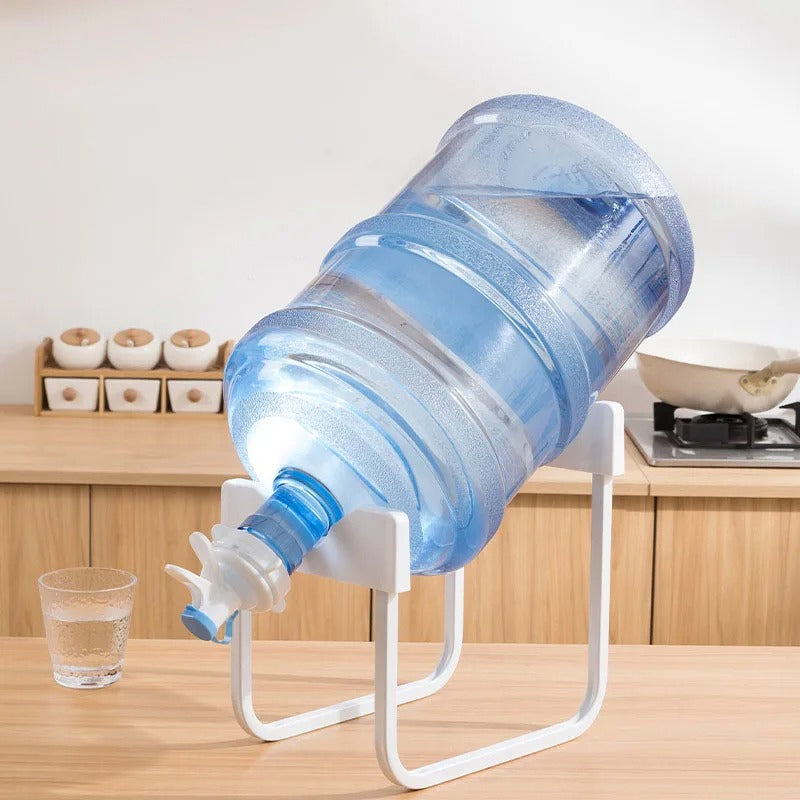 Dispensador De Agua Portátil Con Estante Para Galón Negro