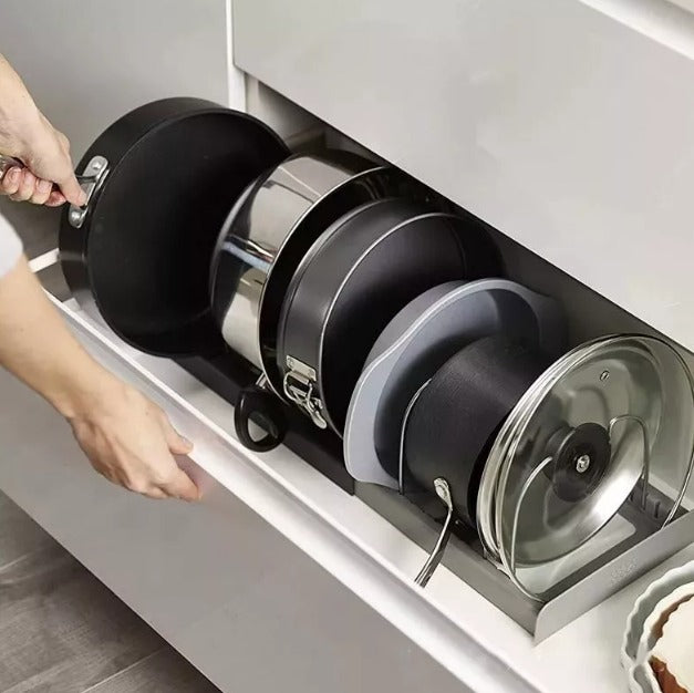 Organizador Tapas De Ollas Sartén Secado Expandible Multiuso
