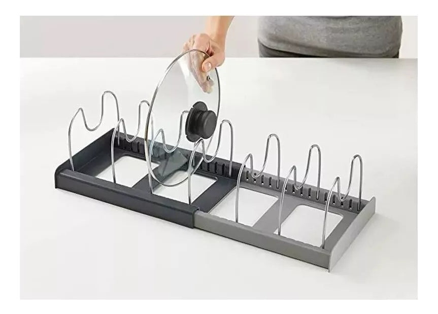 Organizador Tapas De Ollas Sartén Secado Expandible Multiuso