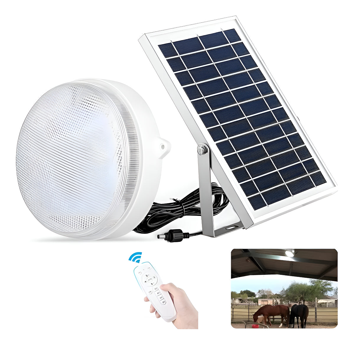 Lampara Plafon Redonda De Techo Solar 100w Blanco Frio