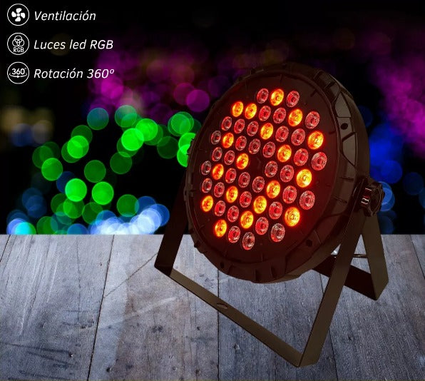 Proyector Parled 54 Rgb Luces Iluminación Dj Fiestas Full