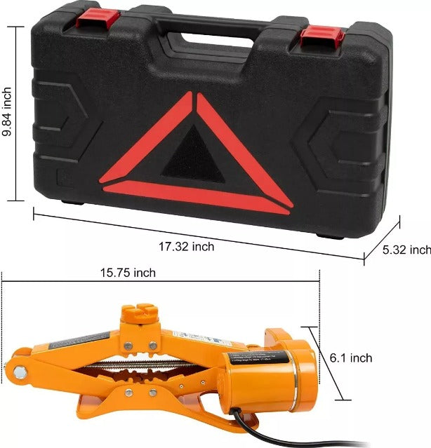 Caja Gata Eléctrica Para Vehículos 12v 2t Auto + Fusible