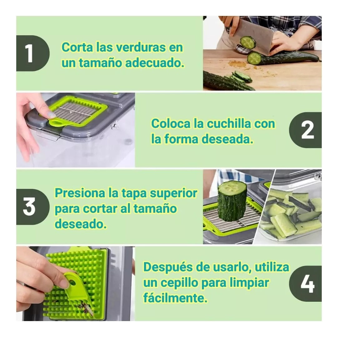 Picador Cortador Rallador De Verduras Y Frutas Multiuso