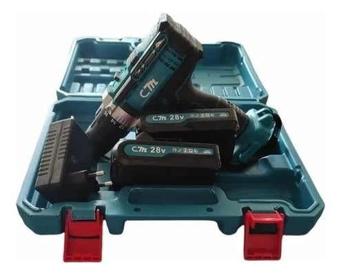 Taladro Atornillador Inalámbrico 48v 2 Baterias Accesorios