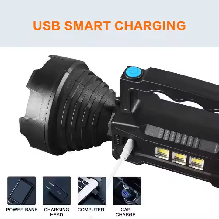 Linterna Led Recargable Solar Usb Cazador Potente Cx8809