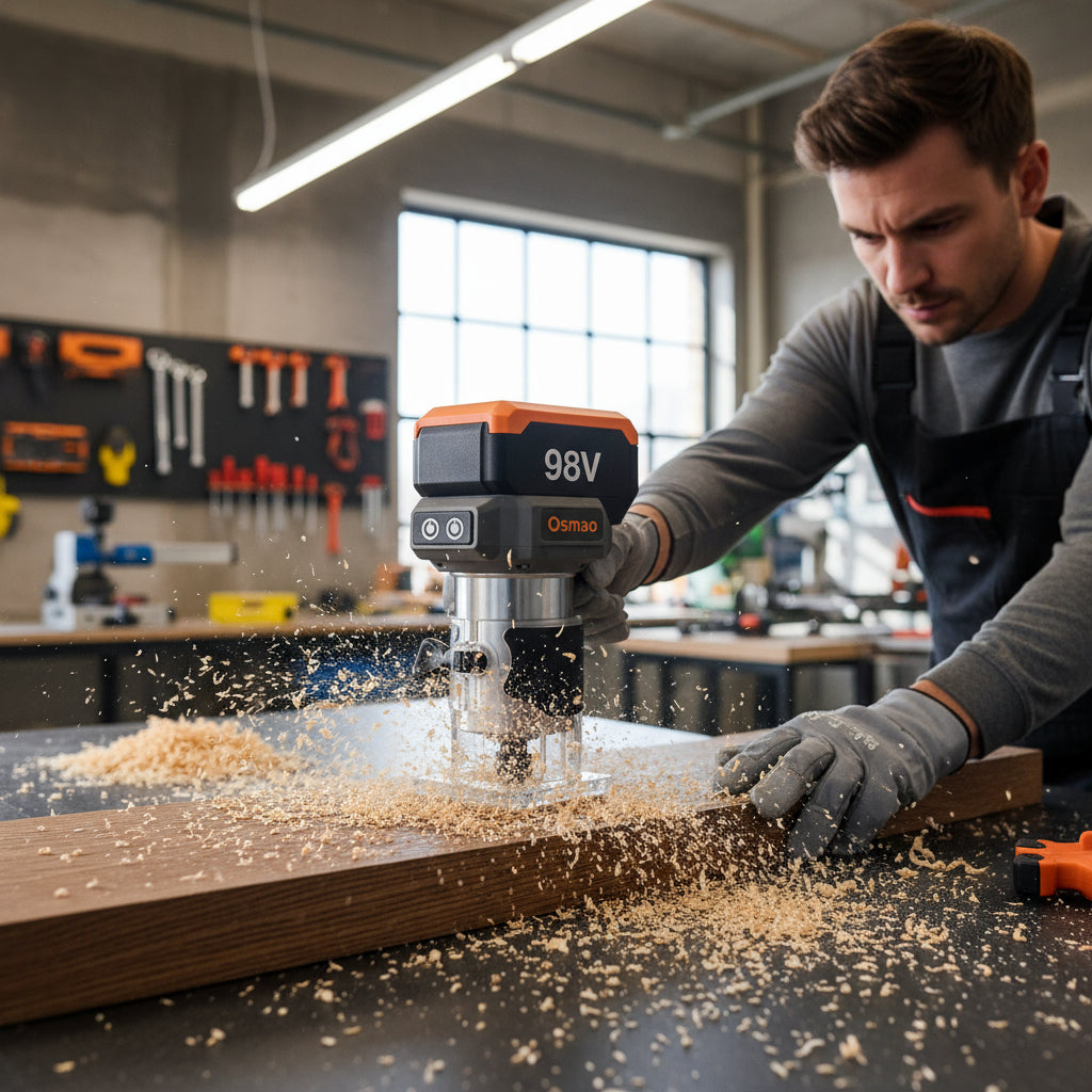 Fresadora Router Osmao 31000rpm Toma De 1/4 Electrica 1160w