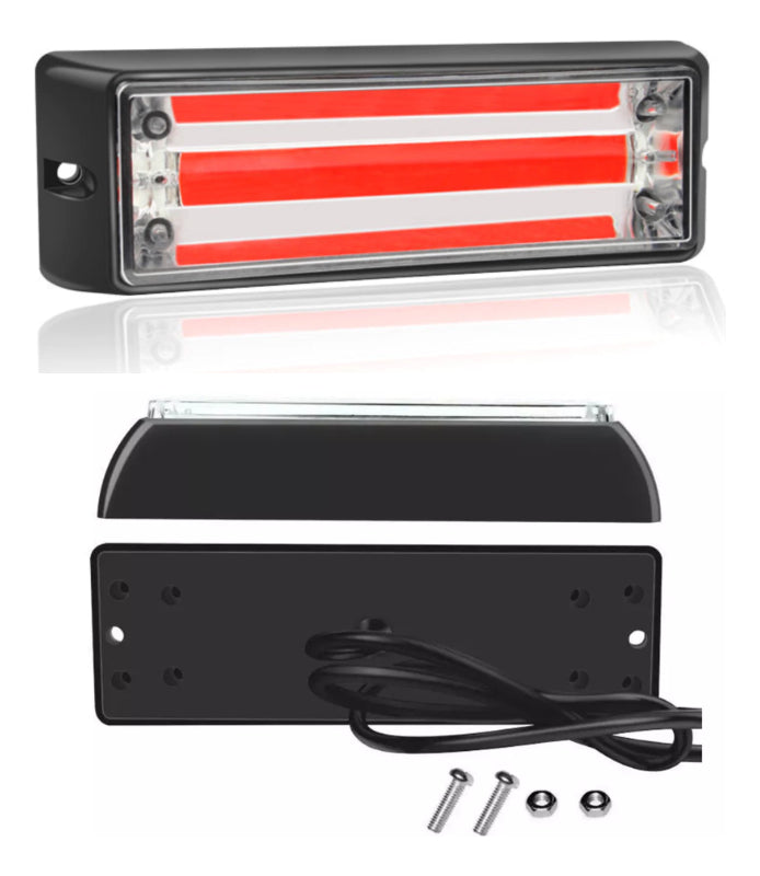 Luz Led Cob Estroboscópica Rojo Coche Camion 12v-24v