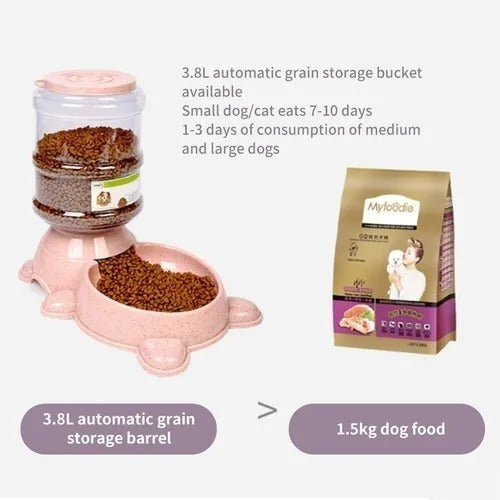 Dispensador De Comida Mascotas Perro Gato 3kg Automatico