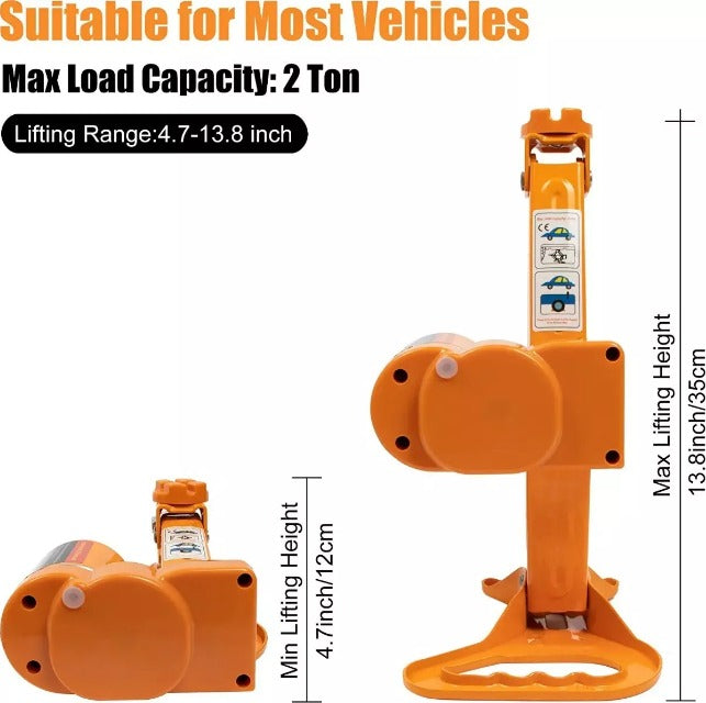 Caja Gata Eléctrica Para Vehículos 12v 2t Auto + Fusible
