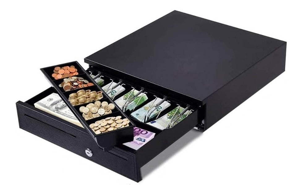 Caja De Dinero Gaveta Electronica Rj11 5 Billetes 8 Monedas