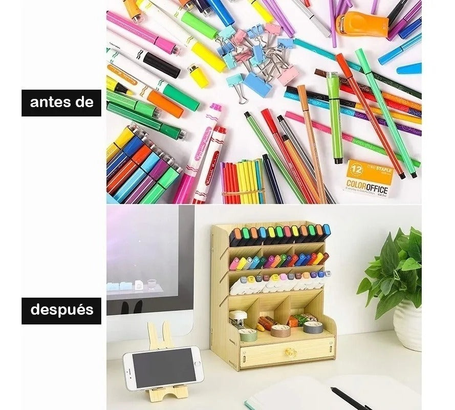 Pack Organizador De Lápices, Plumones Súper Tips Lettering