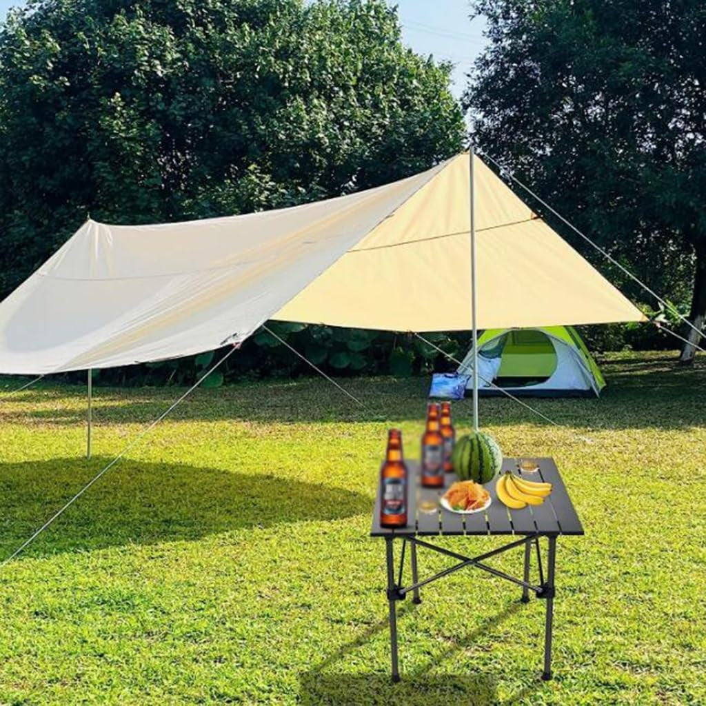 Mesa Plegable Para Camping Portatil De Exteriores Metalico