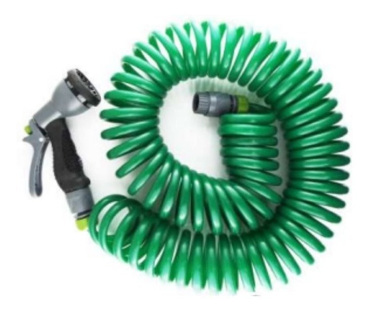 Manguera Extensible Con Pistola 15 Mts Rayun Color Verde