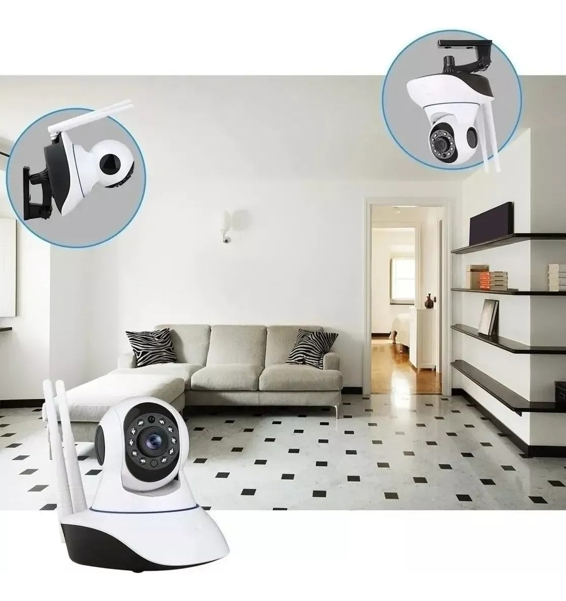Camara Ip Wifi Seguridad Motorizada 360 Hd Vision Nocturna