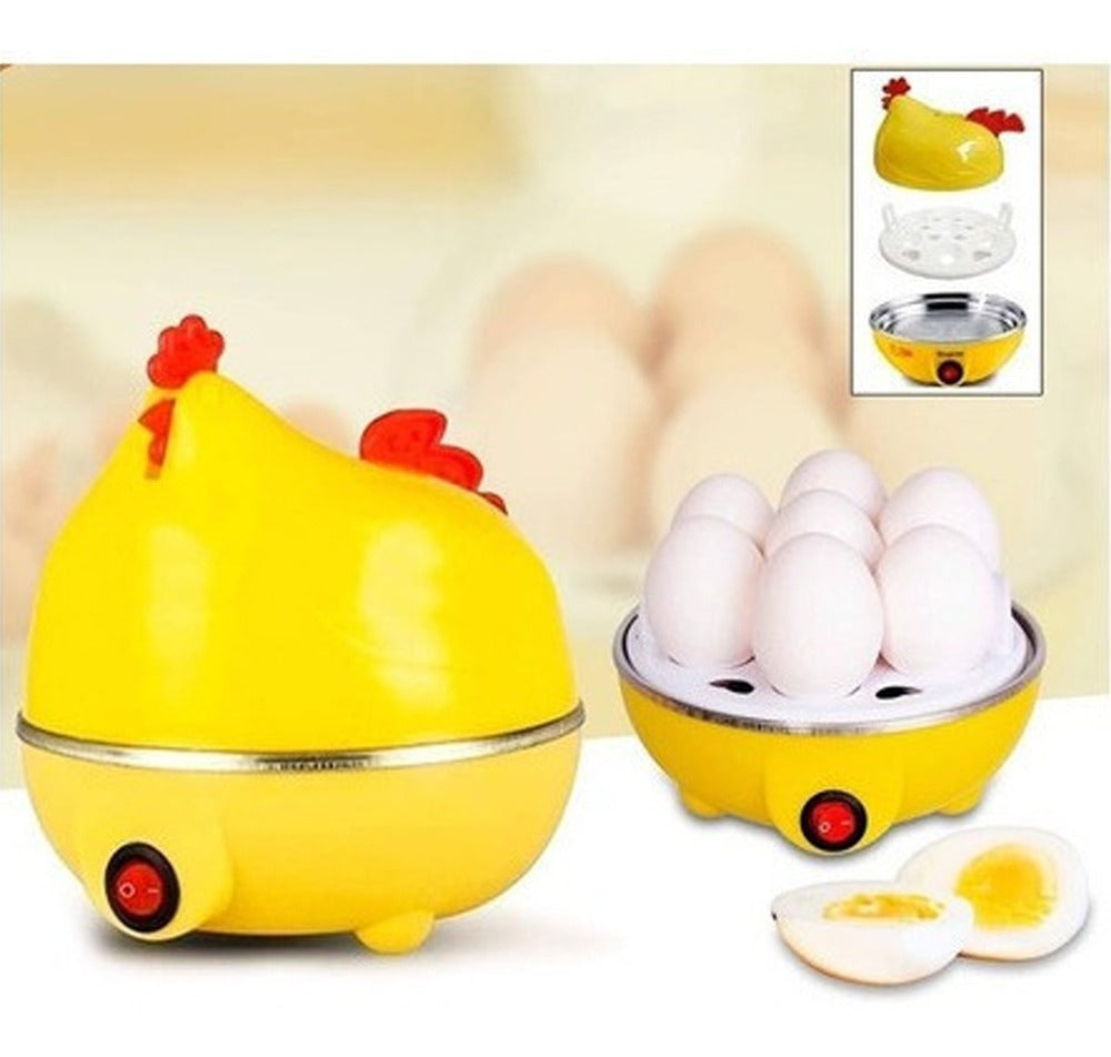 Máquina Hervidor Cocedor Huevos Vapor Gallina Color Amarillo