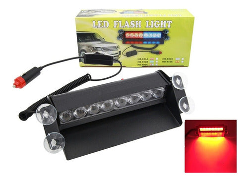 Baliza Parabrisas Autos Led Amalillo 12v Potente