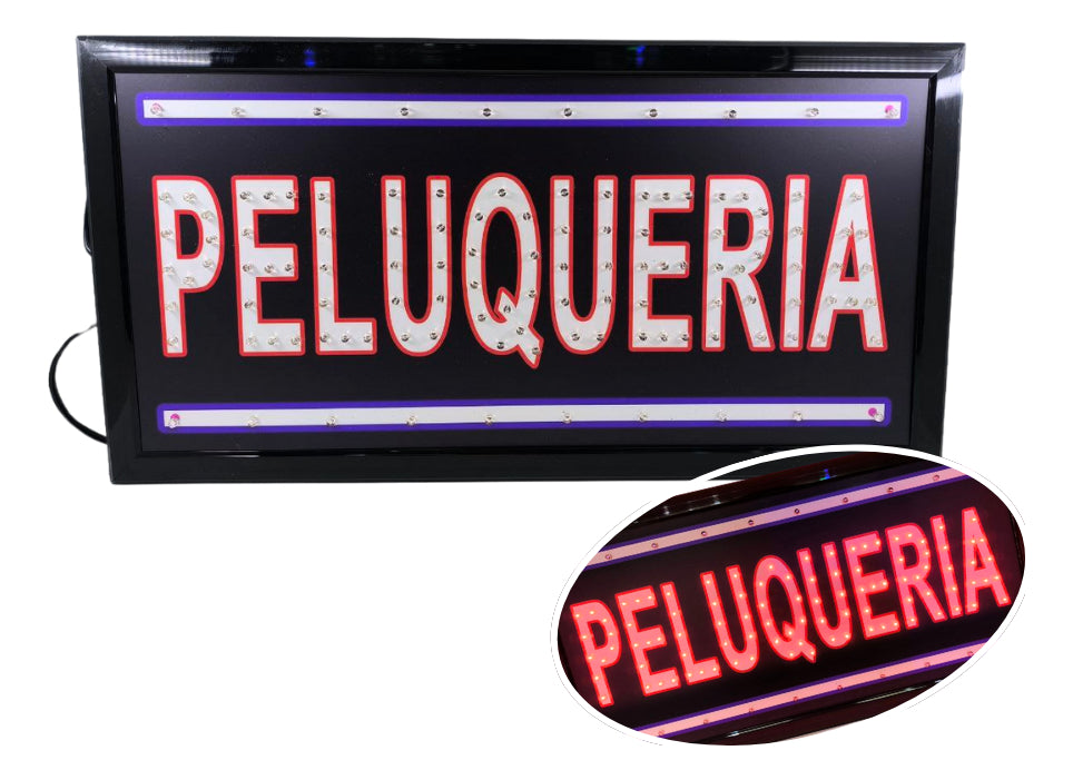 Letrero Led Luminoso Aviso Abierto