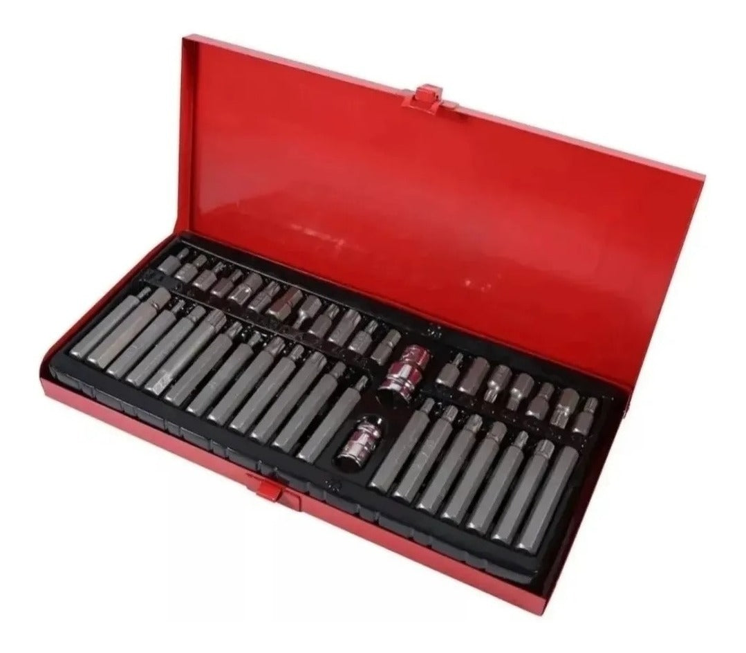 Set Kit Juego Puntas Corto Largo Torx Allen Imbus 40 Piezas