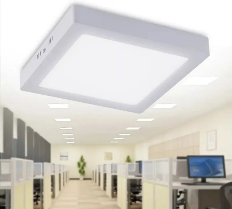 Foco Led Panel Plafon Sobrepuesto Cuadrado 18w Luz Fria