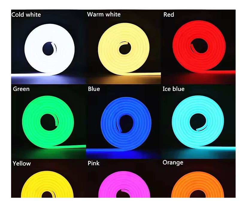Cinta Led Tira Neón Flex 5 Metros Luz Transformador 12v