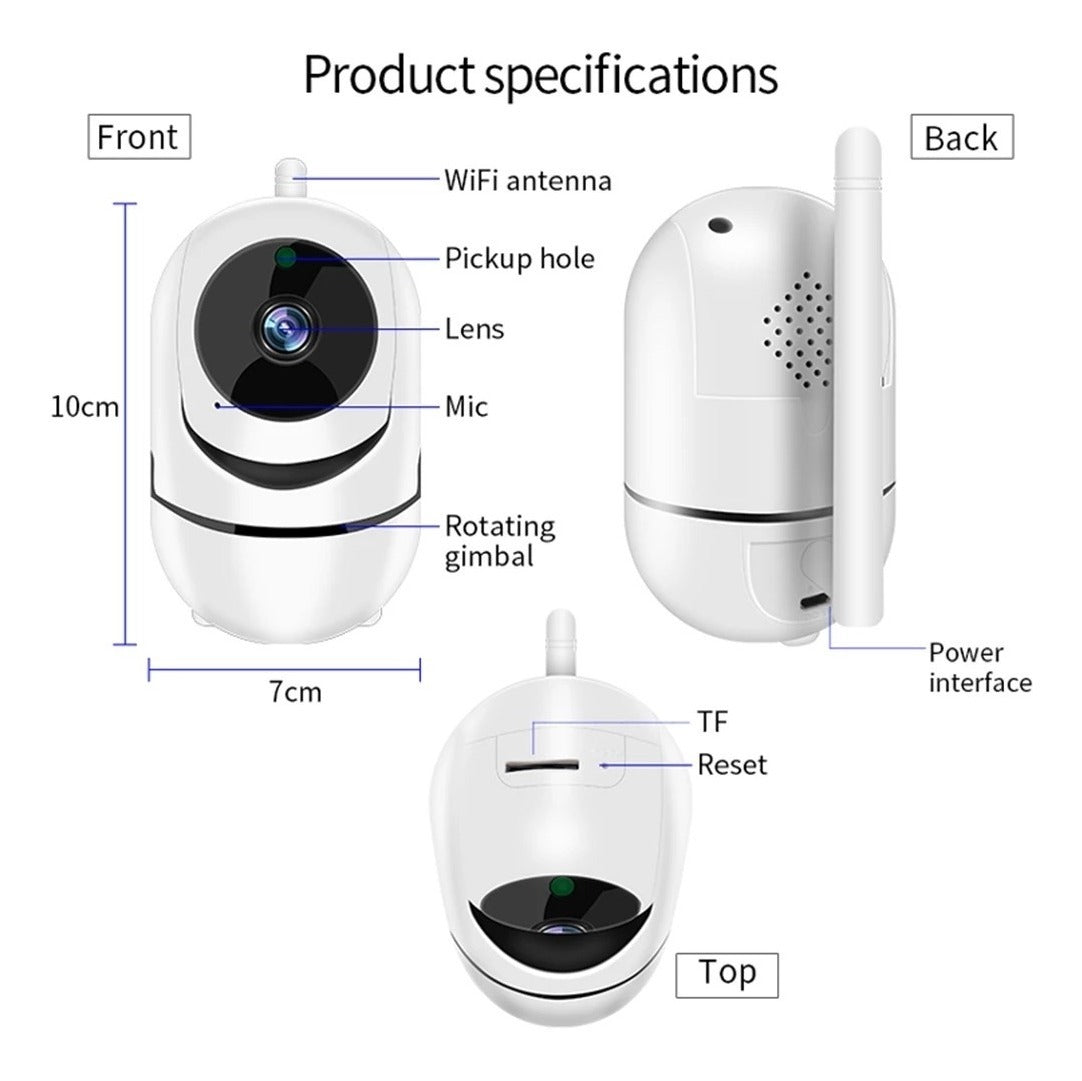 Camara Ip Seguridad Wifi Motorizada Sensor Movim