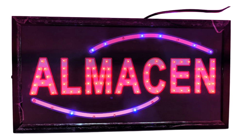 Letrero Led Luminoso Aviso Abierto