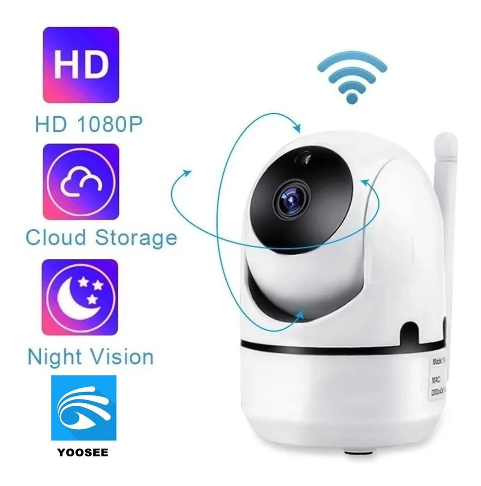 Camara Ip Seguridad Wifi Motorizada Sensor Movim