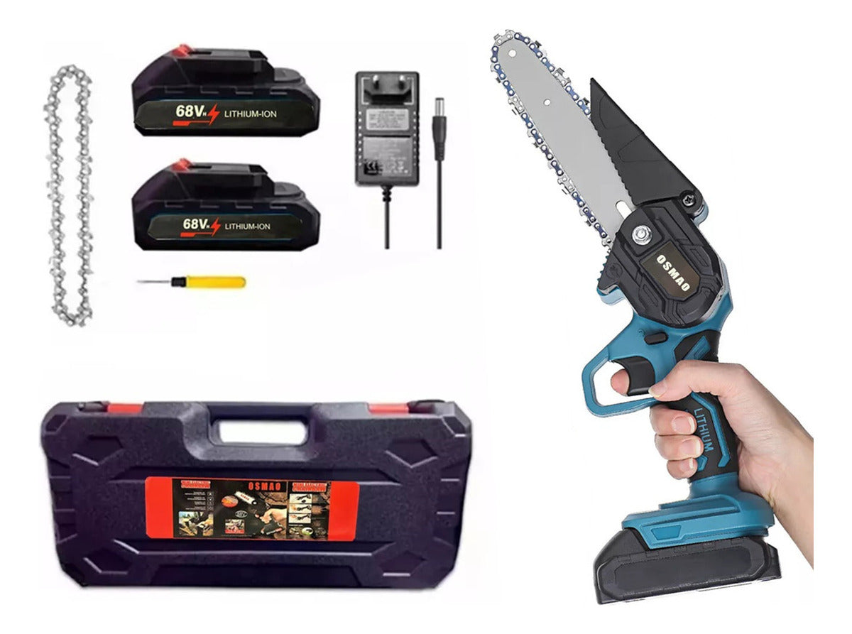 Mini Motosierra Inalámbrica Poda 6 Pulgadas + 1 Baterias