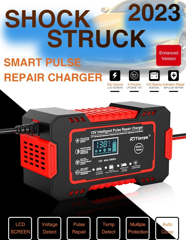 Cargador De Batería Inteligente Y Rápido De 12v 8a 24v