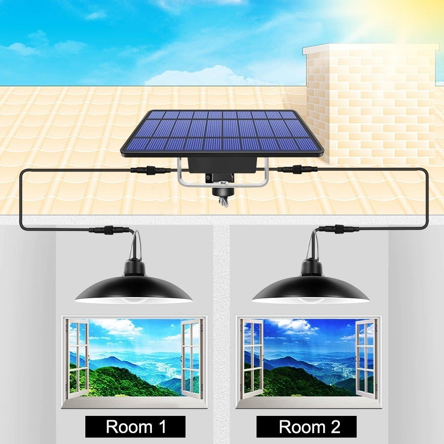 Lamparas Led Solar Colgante C/ Control Y Panel