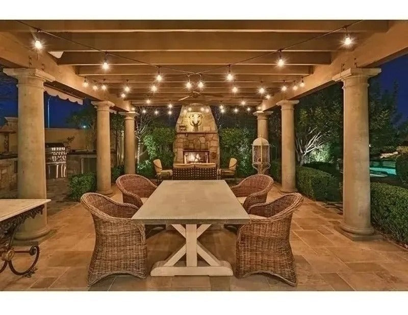 Guirnalda Terraza Patio Ampolletas Incluidas Soquetes 10 Mtr