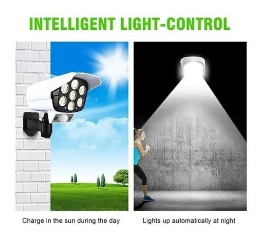 Foco Solar Tipo Camara Sensor De Movimiento + Control Remoto