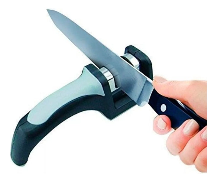 Afilador Cuchillo Tijera Cocina 2 Ranuras Acero Y Cerámica
