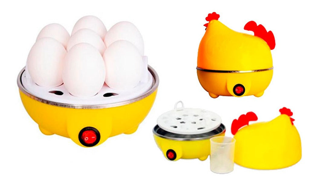 Máquina Hervidor Cocedor Huevos Vapor Gallina Color Amarillo