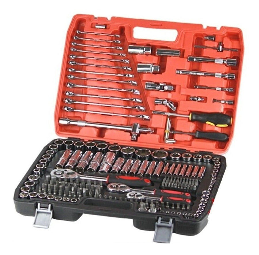 Caja De Dados De 216 Pcs 1/2 & 1/4 &3/8 Más Llaves