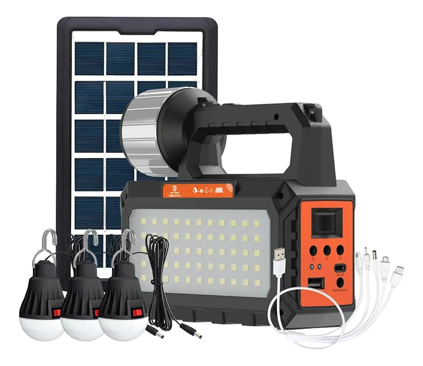 Kit De Energía Solar Multiusos Ampolletas Linterna
