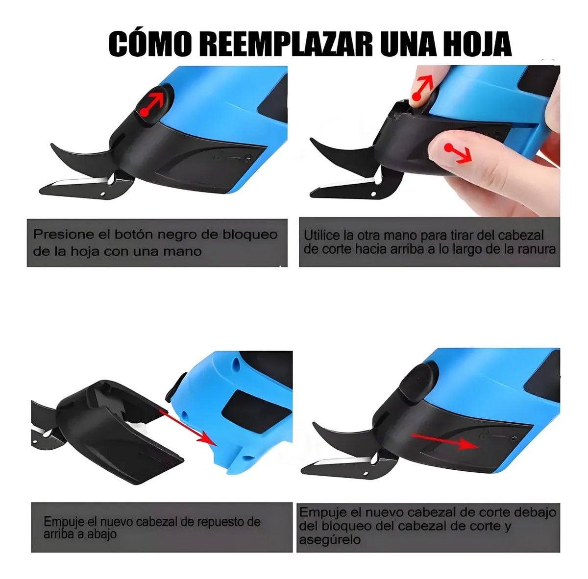 Tijera Electrica Recargable Para Carton, Tela, Cuero