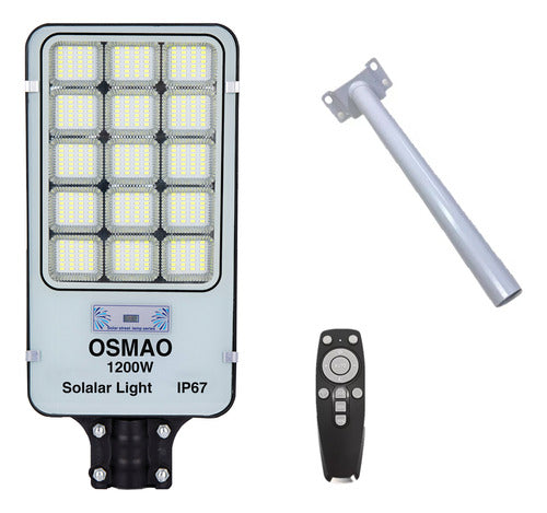 太阳能聚光灯 1200w 强力户外 LED 灯 + 白色支架