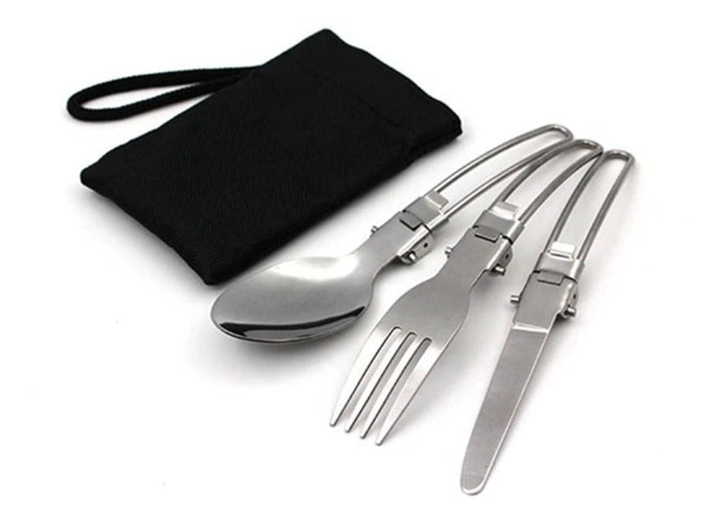 Set Ollas Camping 10 Piezas Con Cocinilla Y Cubiertos